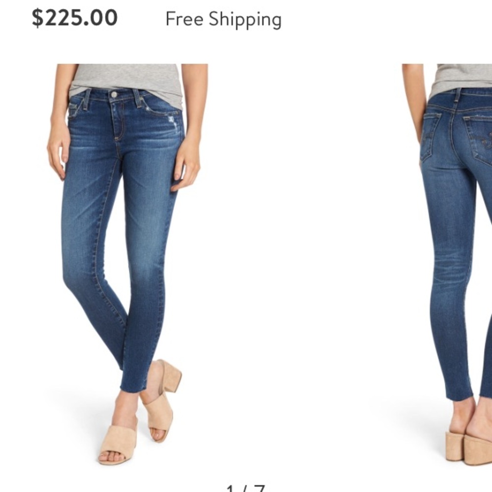 AG Legging Raw Hem Ankle Skinny Jeans